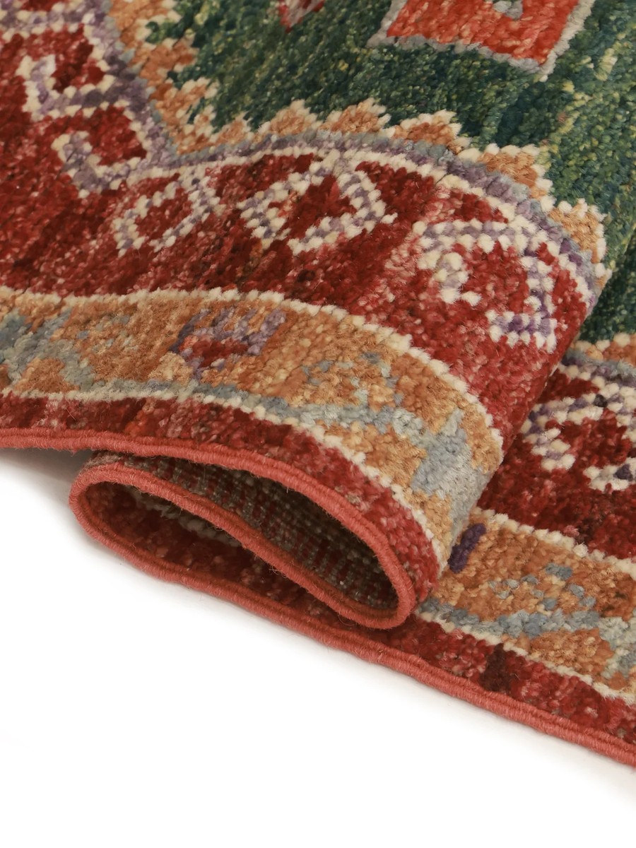 86x392 см, Афганистан, Казак, Wool, зелёный — вид 5