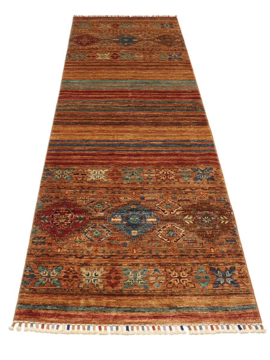 78x260 см, Афганистан, Восточные, Wool, коричневый — вид 3