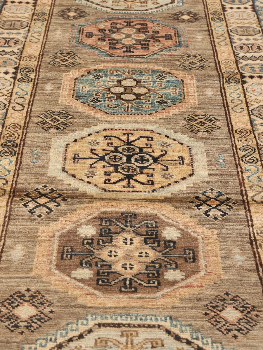 75x253 см, Афганистан, Казак, Wool, оранжевый — вид 3