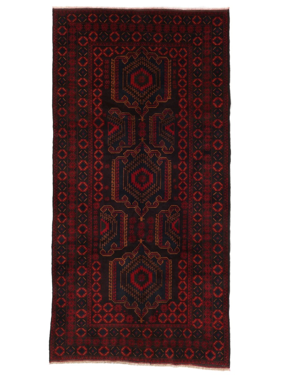 149x296 см, Афганистан, Балучи, Wool, чёрный