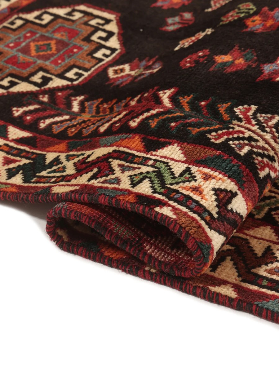 176x268 см, Иран, Кашкай, Wool, чёрный — вид 6