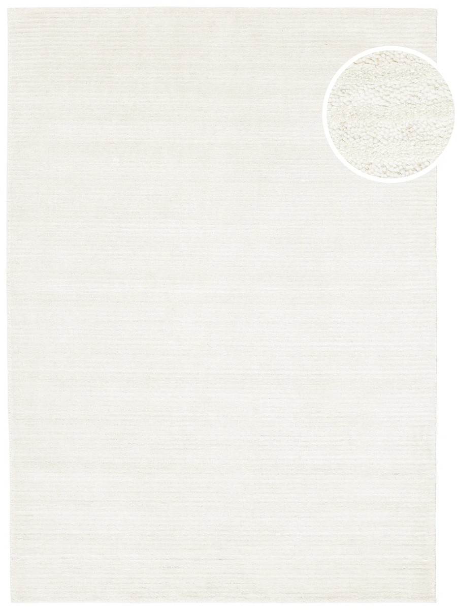 160x230 см, Индия, Однотонные, Viscose, белый