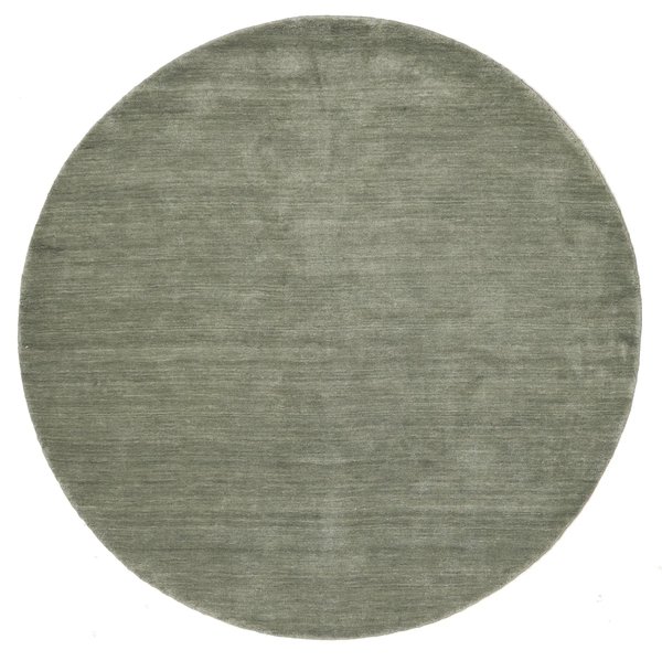 Ø200 см, Индия, Однотонные, Wool, зелёный