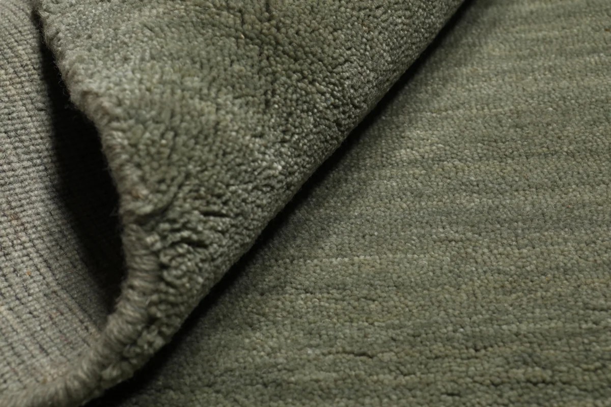 Ø200 см, Индия, Однотонные, Wool, зелёный — вид 5