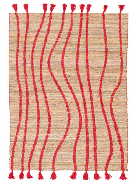 200x300 см, Индия, Современные, 90% Jute, бежевый