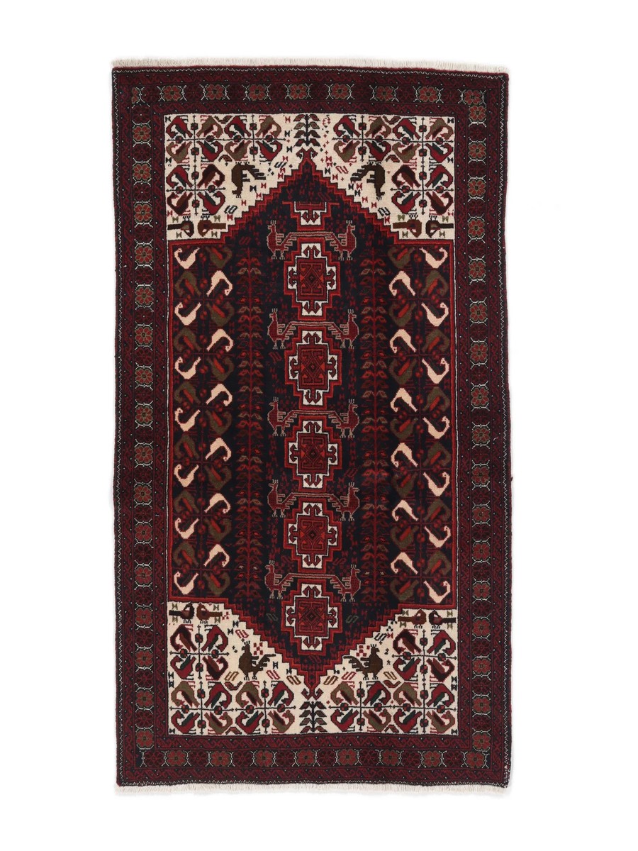 96x175 см, Иран, Балучи, Wool, чёрный