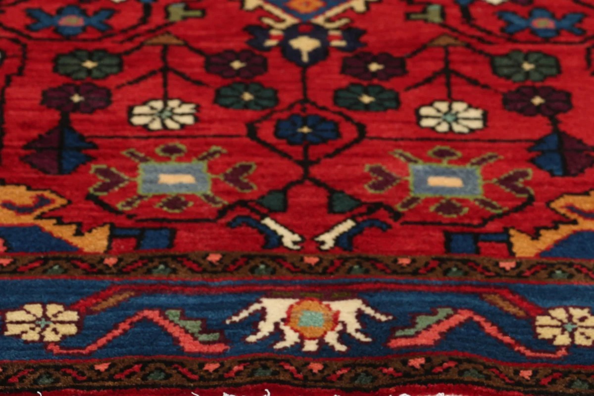 127x190 см, Иран, Хамадан, Wool, красный — вид 3