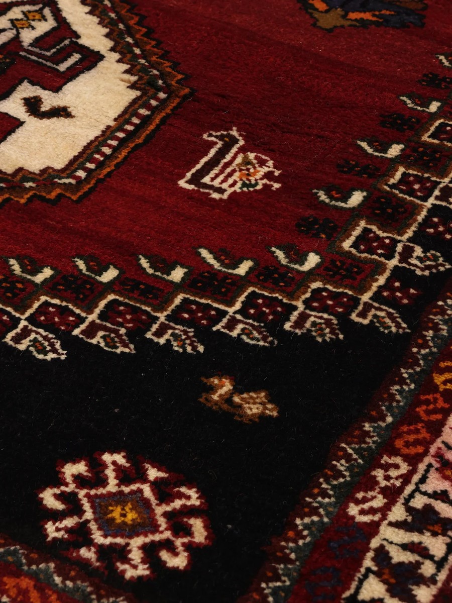112x171 см, Иран, Кашкай, Wool, чёрный — вид 3