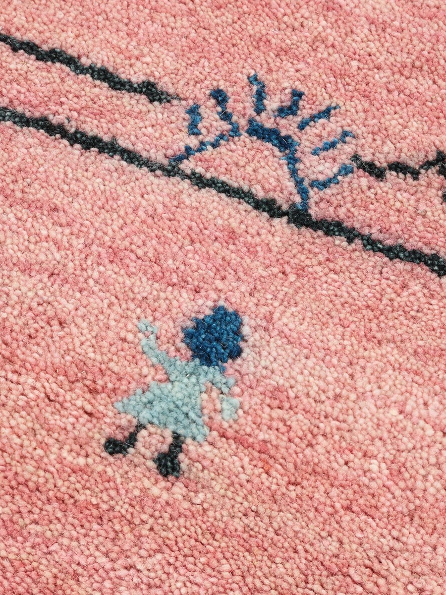 80x250 см, Индия, Габбе, Wool, розовый — вид 4