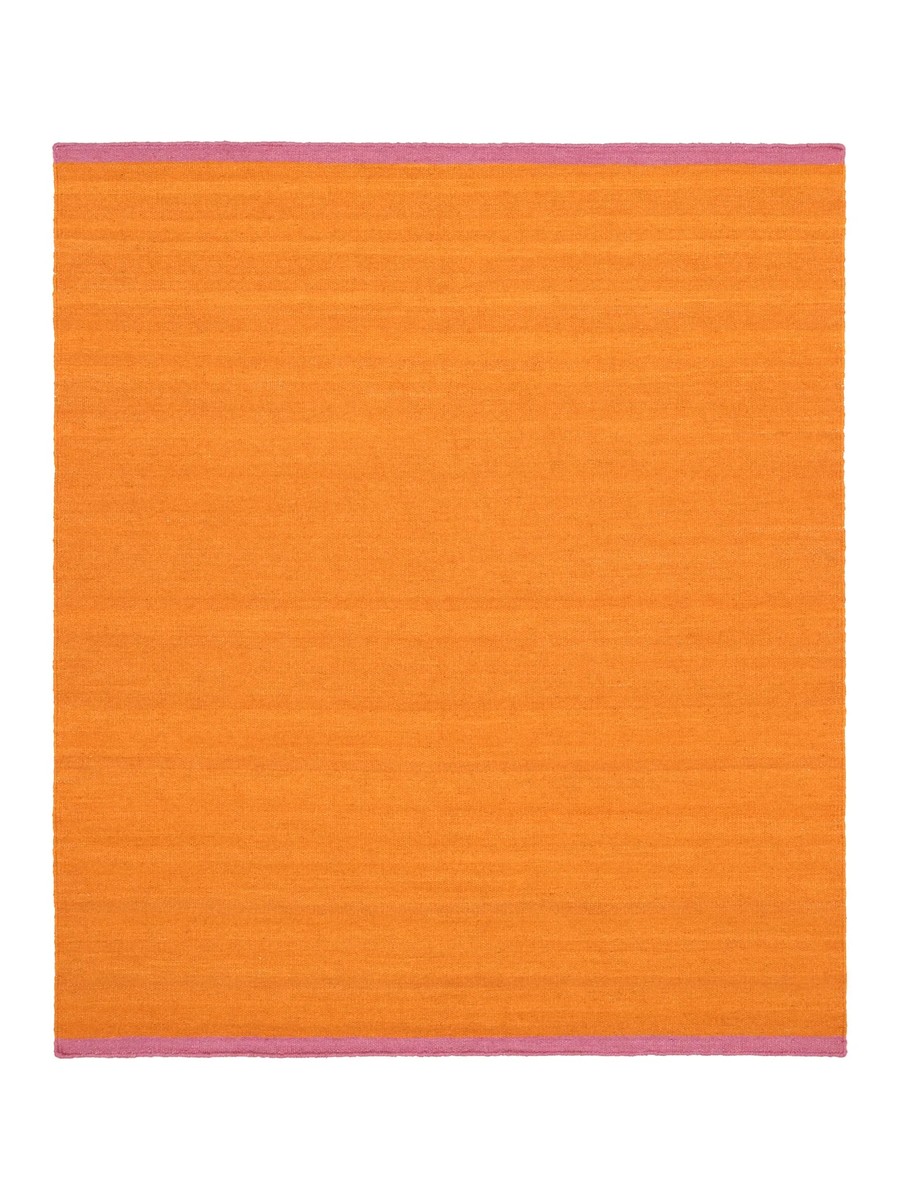 250x300 см, Индия, Однотонные, 85% Wool, оранжевый