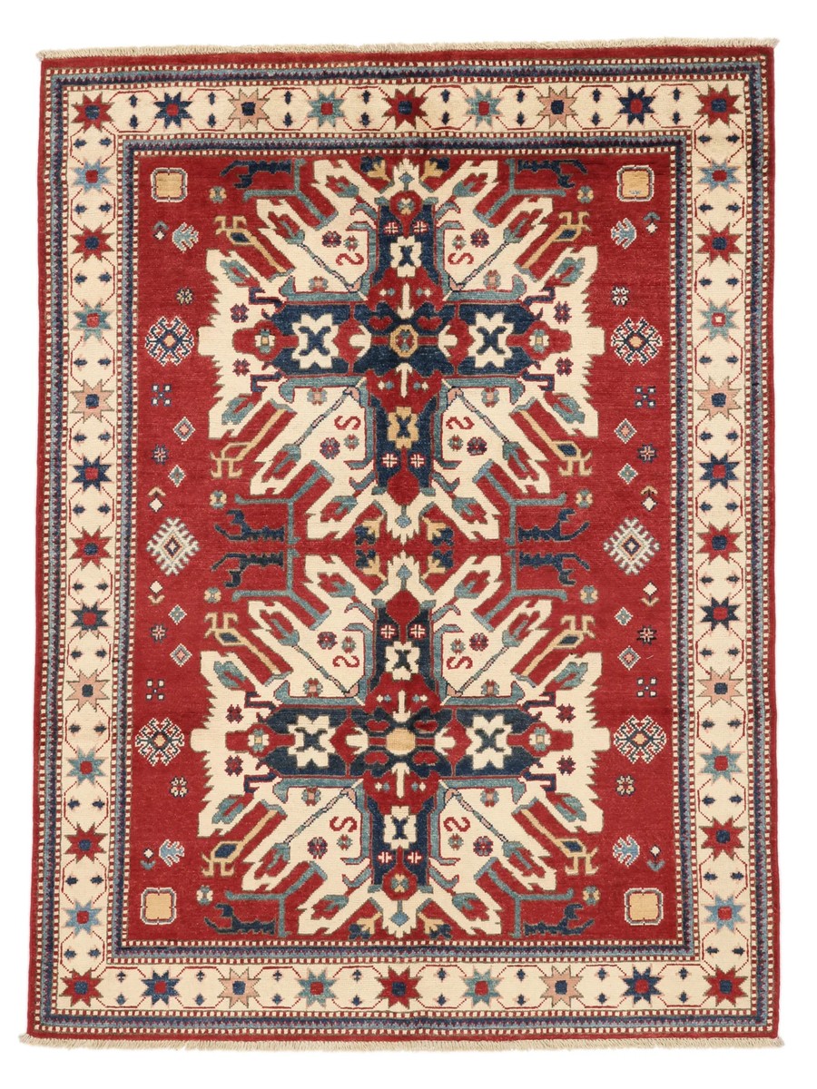 147x198 см, Афганистан, Казак, Wool, жёлтый
