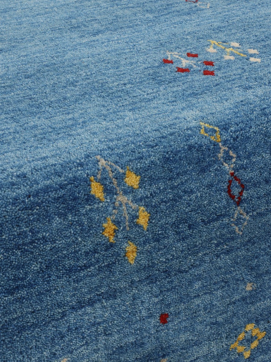 140x200 см, Индия, Габбе, Wool, синий — вид 5