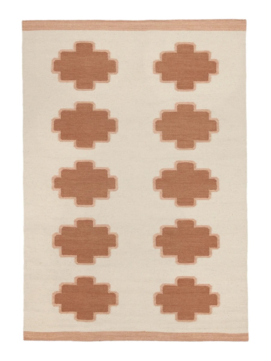 160x230 см, Индия, Современные, Wool, ржаво-красный