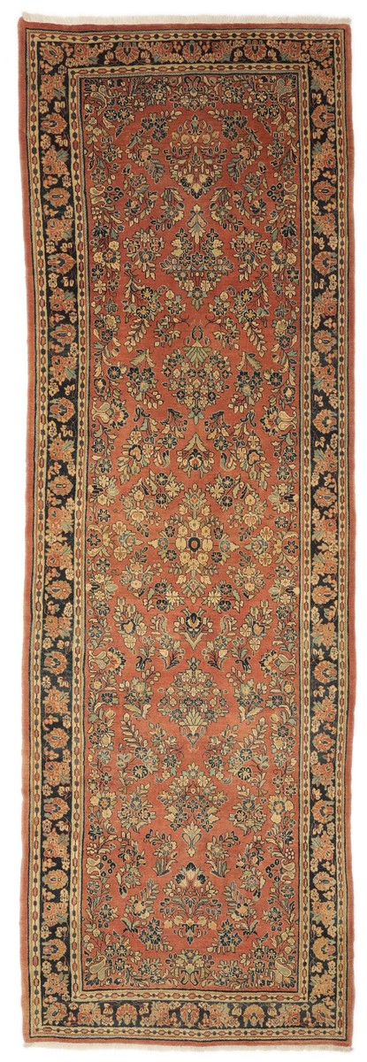 125x385 см, Иран, Сарук, Wool, чёрный