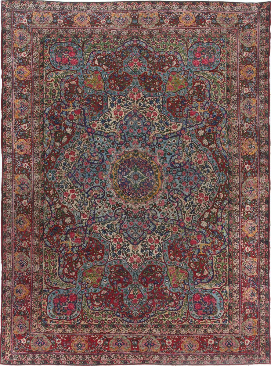 284x391 см, Иран, Керман, Wool, красный