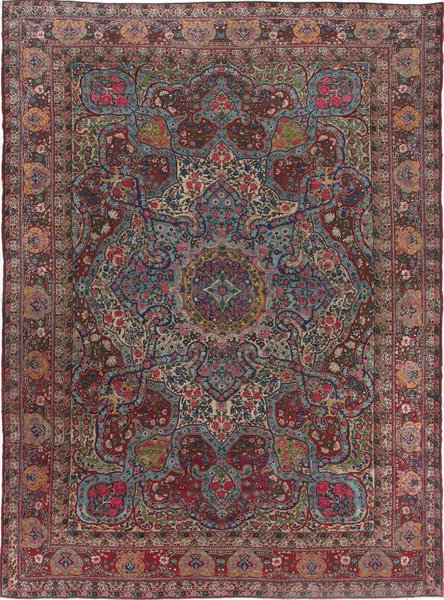 284x391 см, Иран, Керман, Wool, красный