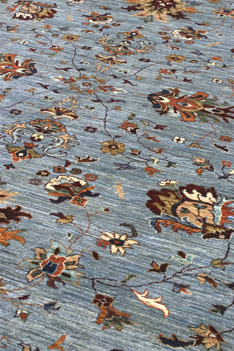 276x359 см, Афганистан, Зиглер, Wool, серый — вид 3