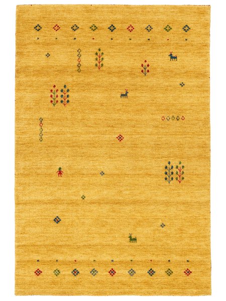 140x200 см, Индия, Габбе, Wool, жёлтый
