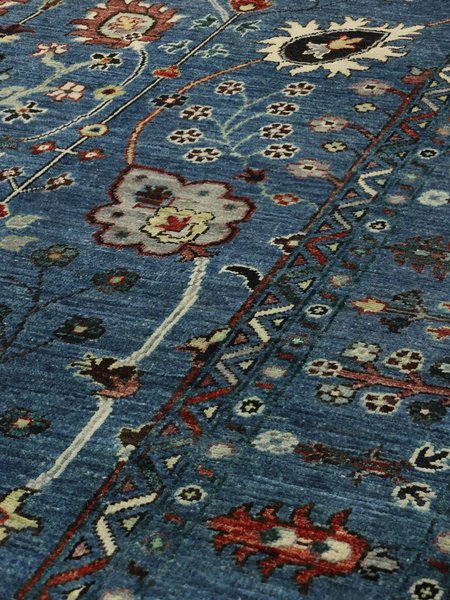 195x301 см, Афганистан, Восточные, Wool, тёмно-синий