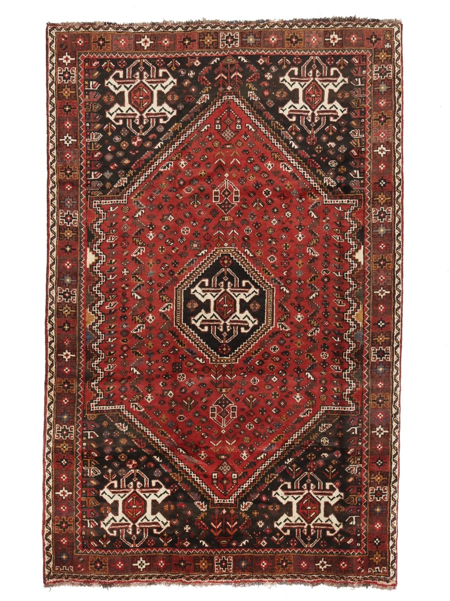 162x254 см, Иран, Кашкай, Wool, чёрный