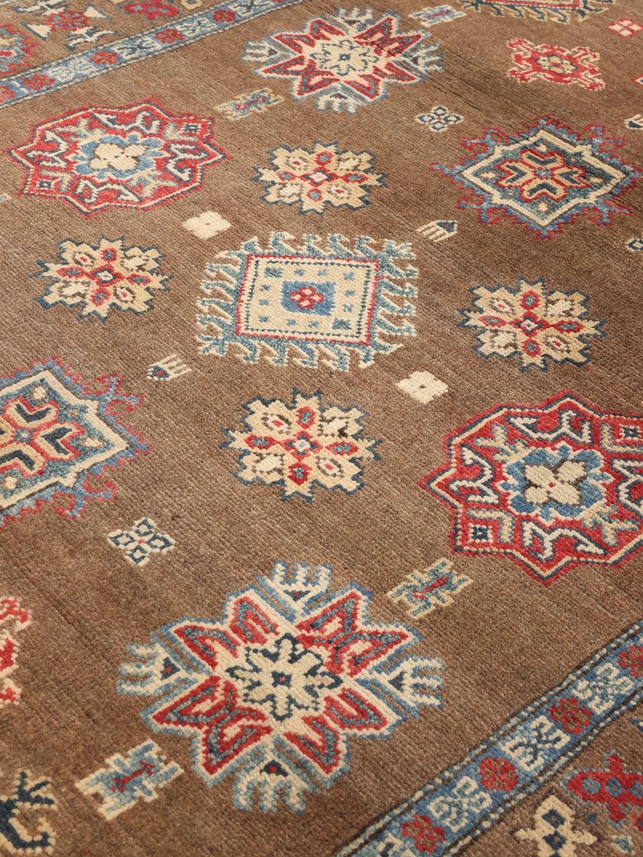 114x180 см, Афганистан, Казак, Wool, коричневый — вид 3