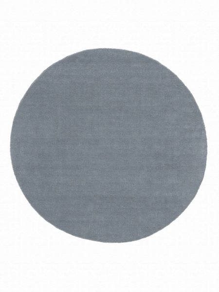 Ø200 см, Индия, Однотонные, Wool, синий