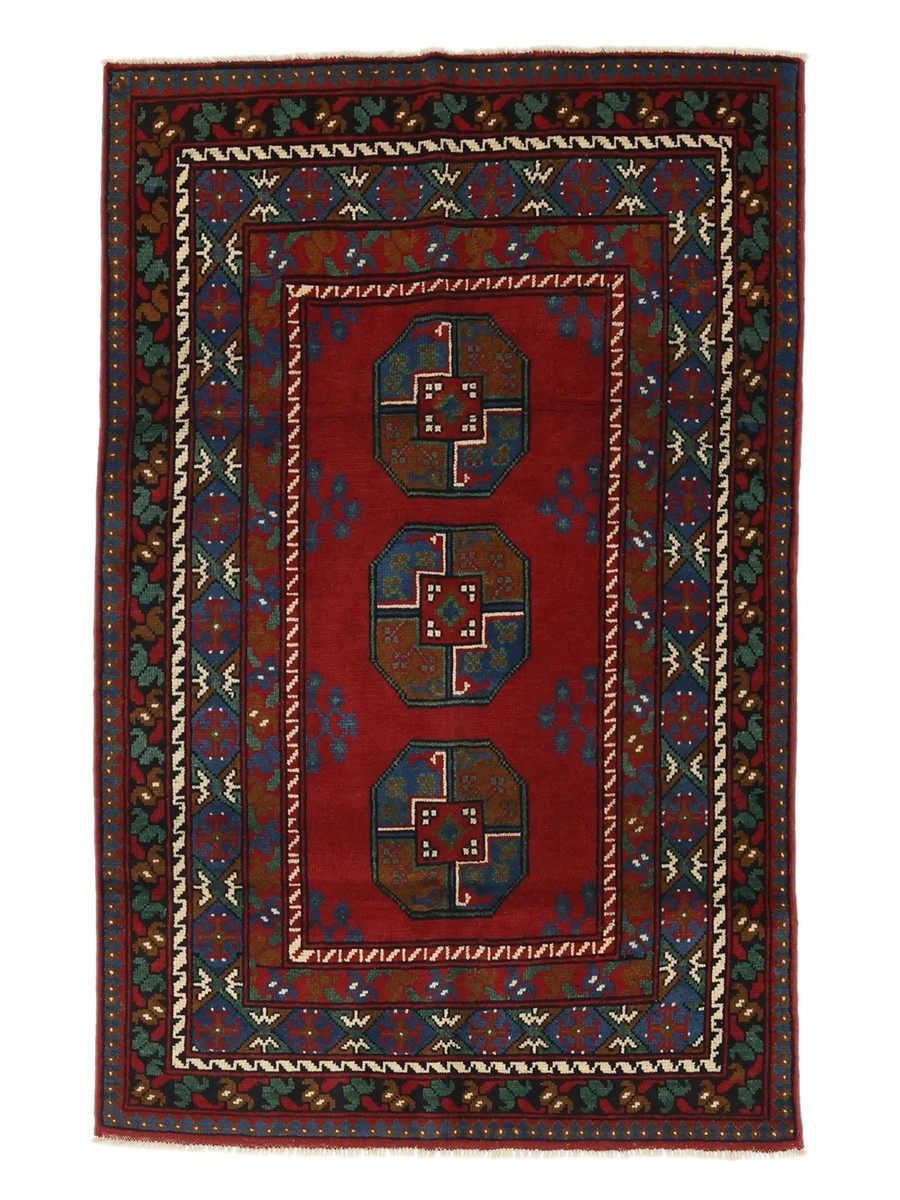 193x286 см, Афганистан, Акче, Wool, чёрный
