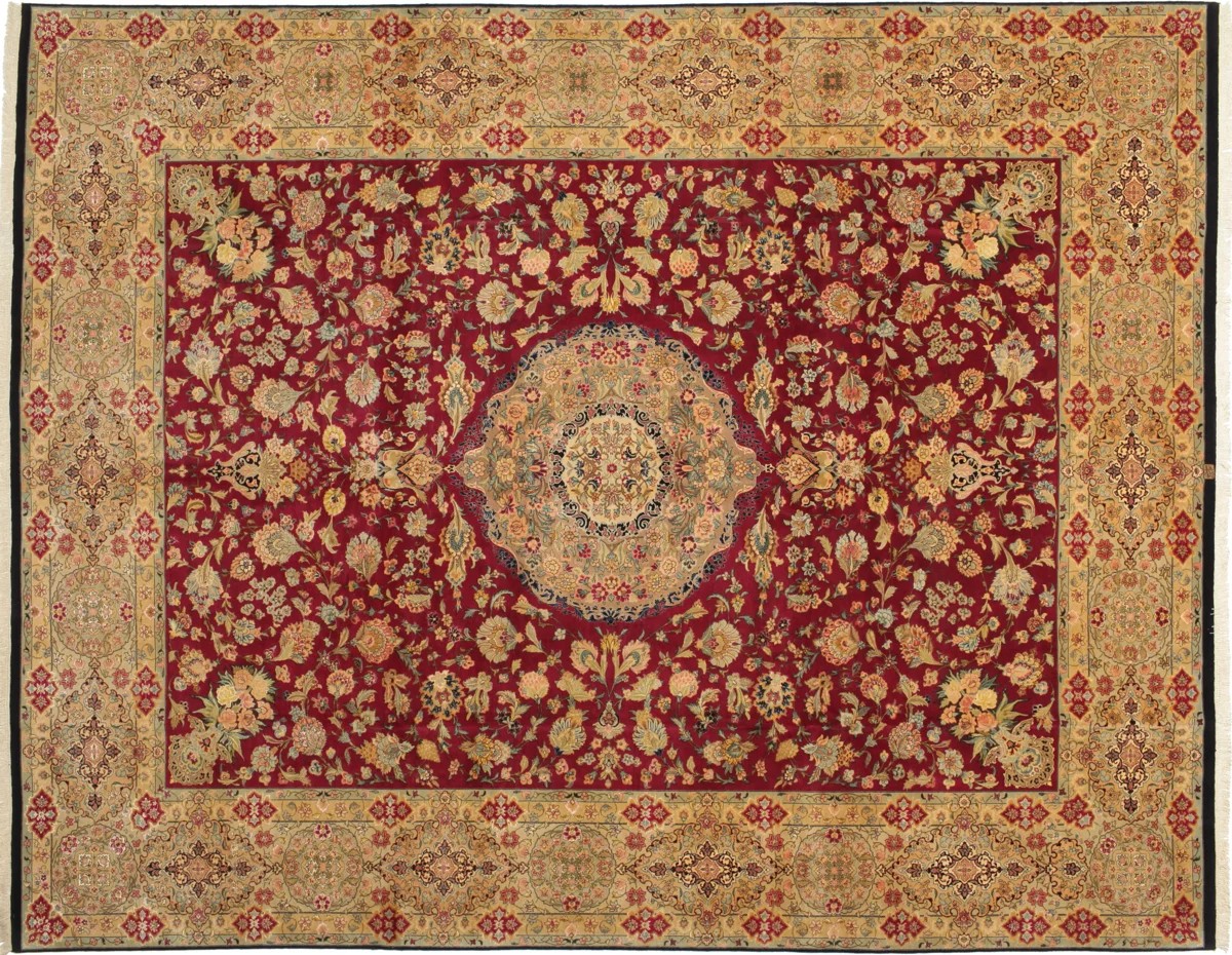 304x411 см, Иран, Табриз, Wool, оранжевый