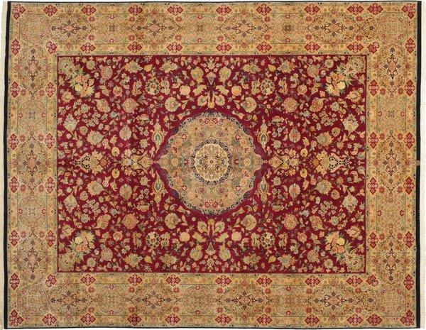 304x411 см, Иран, Табриз, Wool, оранжевый