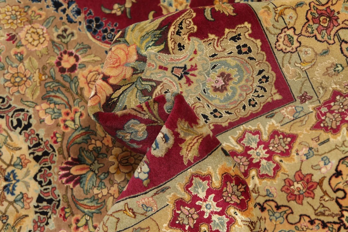 304x411 см, Иран, Табриз, Wool, оранжевый — вид 5
