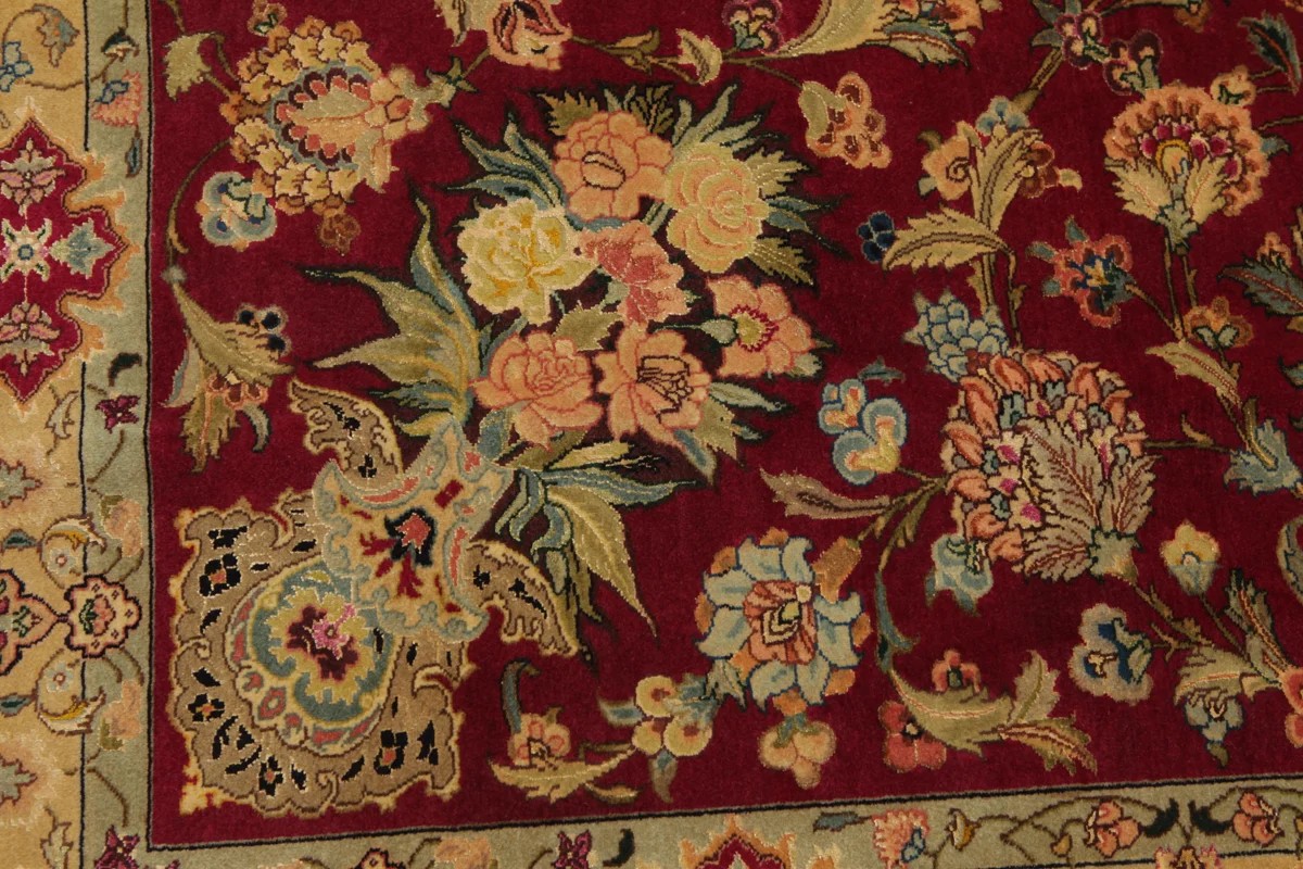 304x411 см, Иран, Табриз, Wool, оранжевый — вид 6