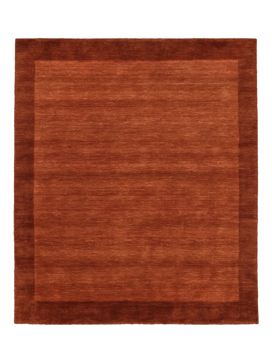 250x300 см, Индия, Однотонные, Wool, ржаво-красный