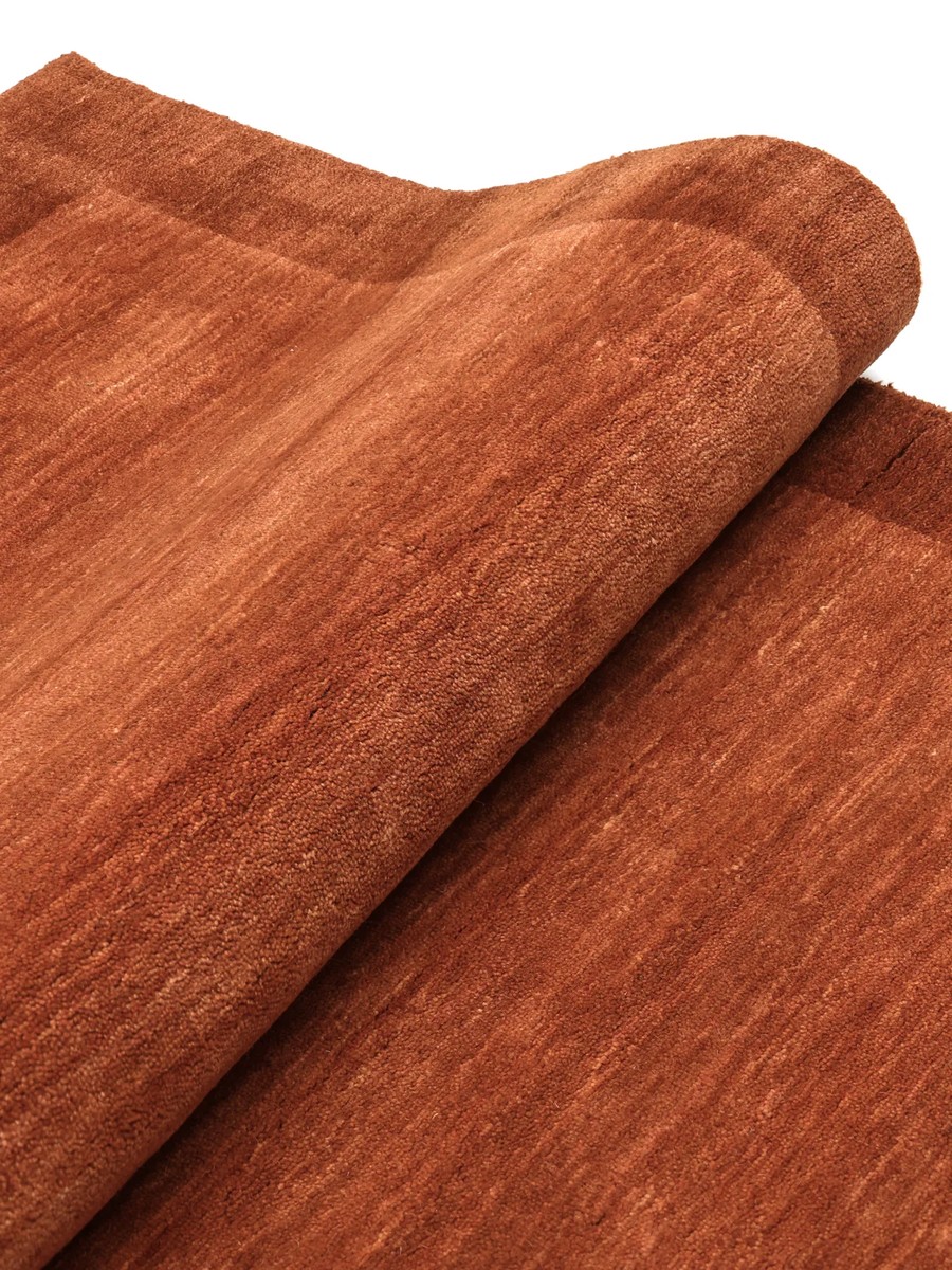 250x300 см, Индия, Однотонные, Wool, ржаво-красный — вид 5