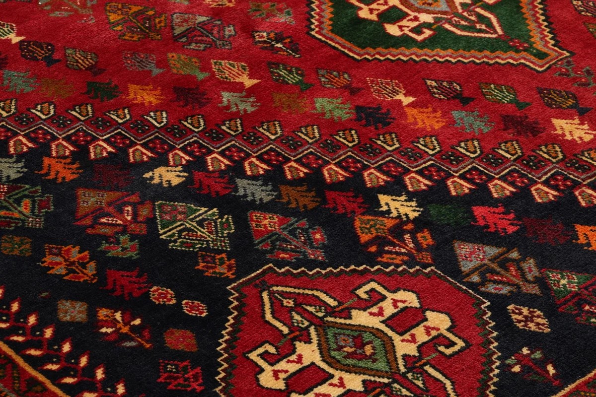 190x305 см, Иран, Кашкай, Wool, красный — вид 2