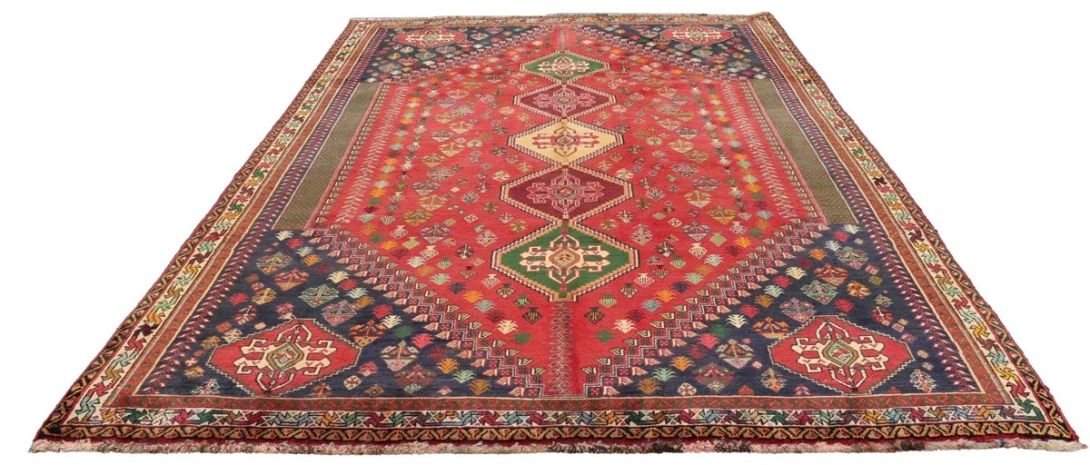 190x305 см, Иран, Кашкай, Wool, красный — вид 3