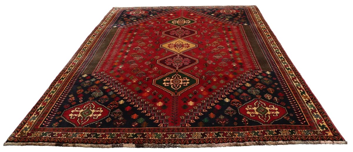 190x305 см, Иран, Кашкай, Wool, красный — вид 4