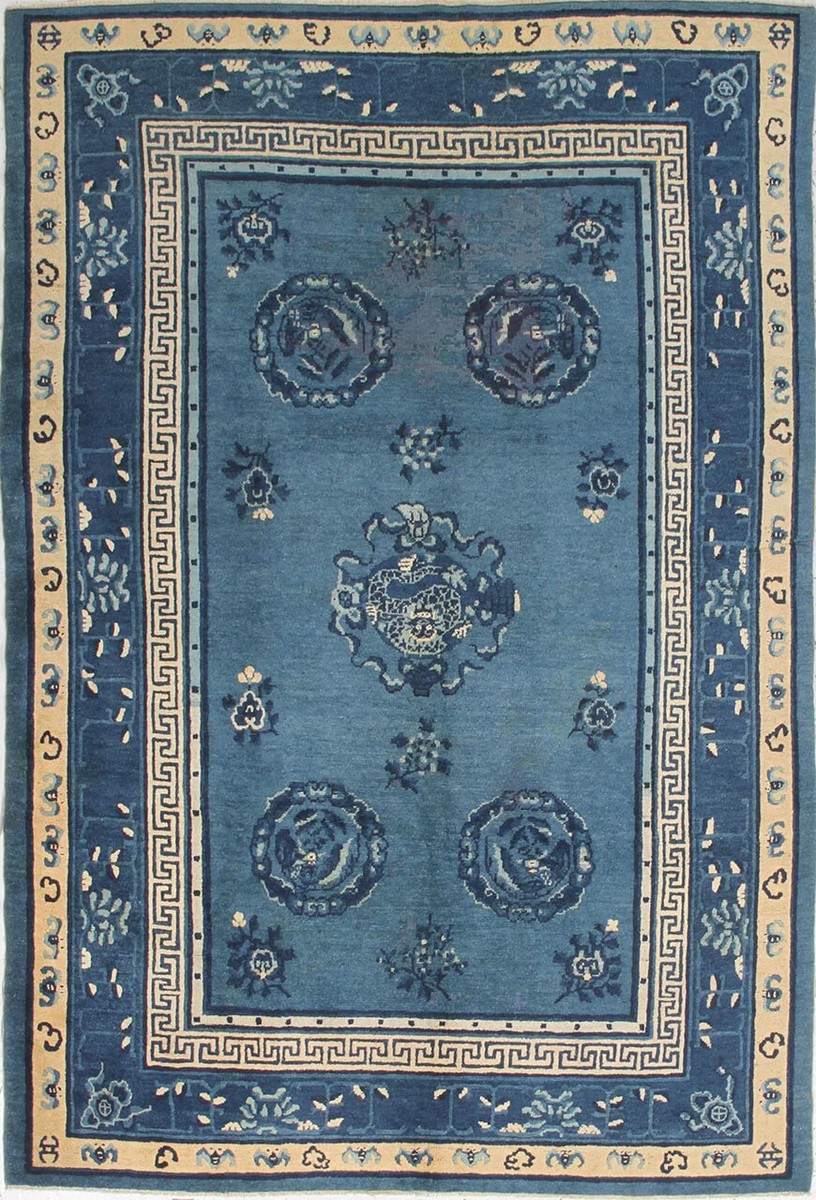 183x264 см, Китай, Восточные, Wool, тёмно-синий