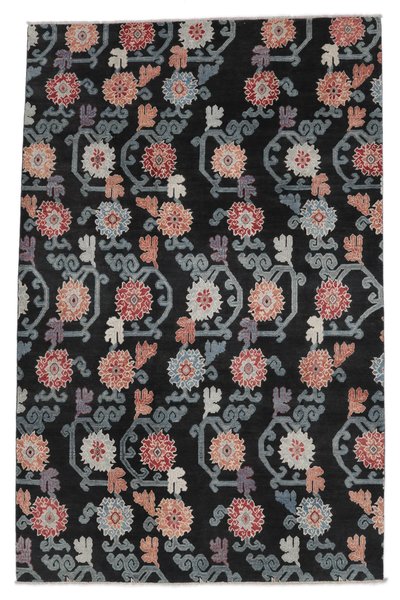 201x310 см, Афганистан, Казак, Wool, чёрный