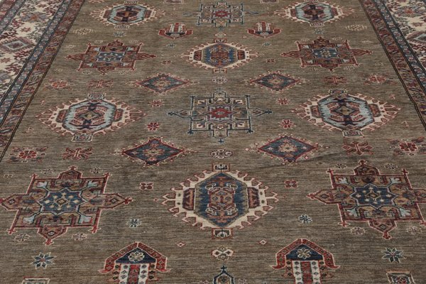 244x307 см, Афганистан, Казак, Wool, коричневый
