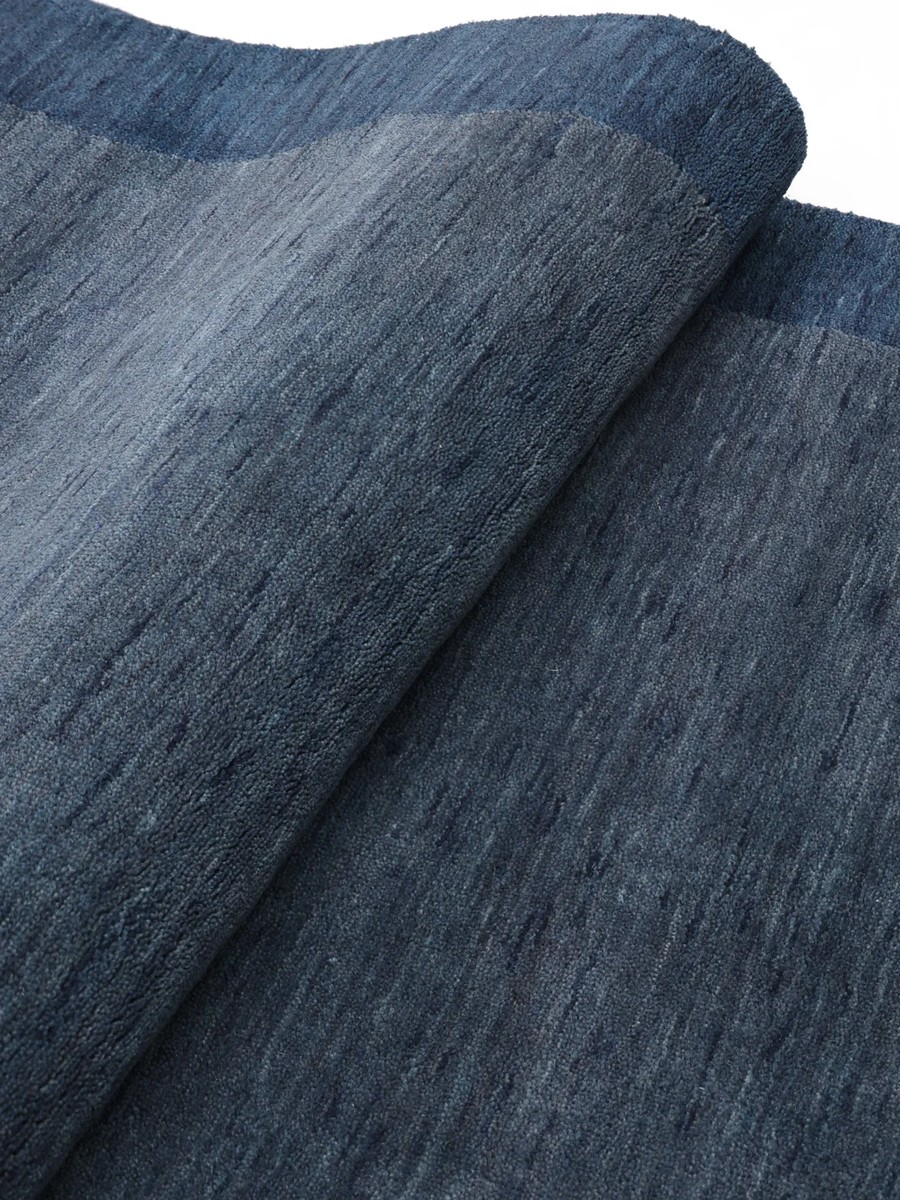 160x230 см, Индия, Однотонные, Wool, тёмно-синий — вид 3