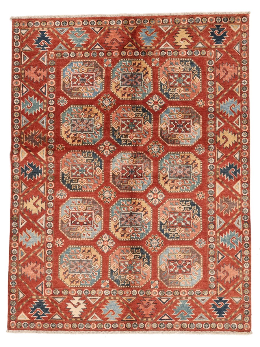 150x197 см, Афганистан, Казак, Wool, оранжевый
