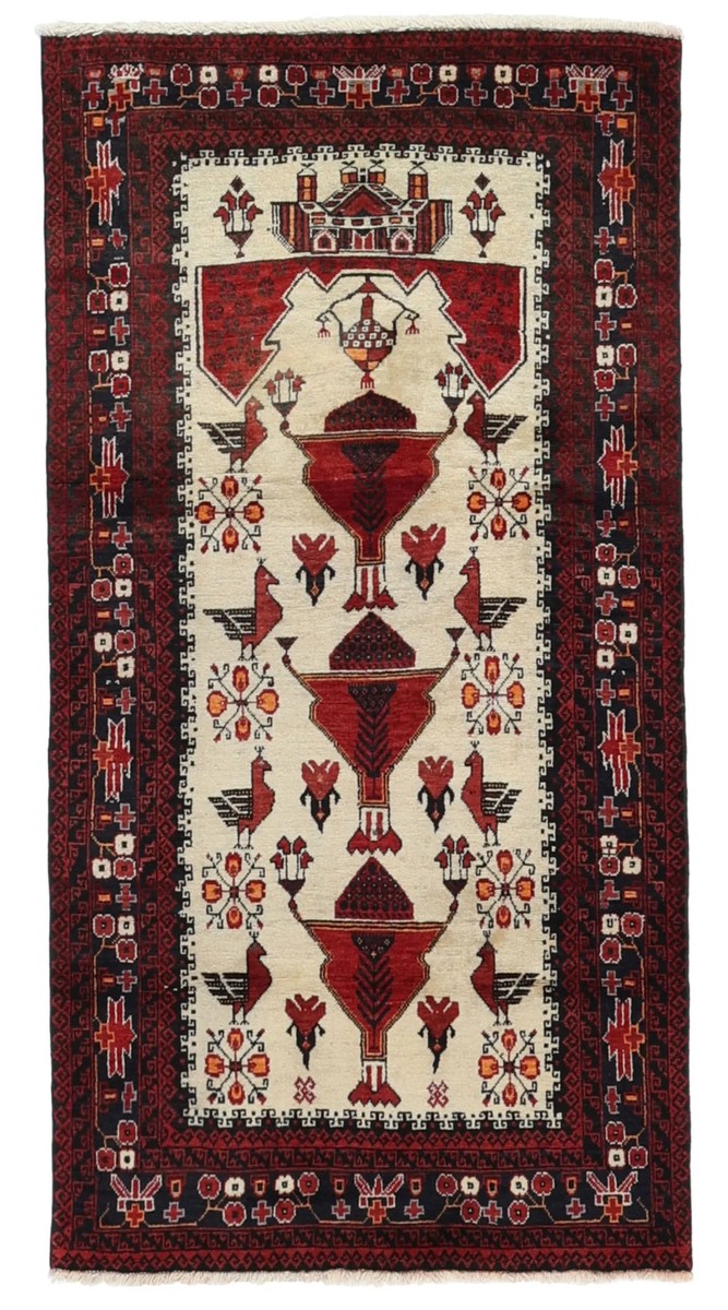 90x172 см, Иран, Балучи, Wool, оранжевый
