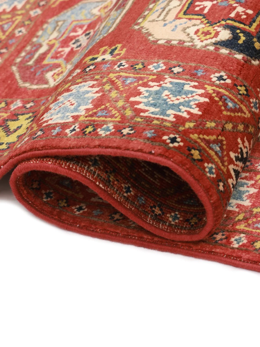 90x141 см, Афганистан, Казак, Wool, оранжевый — вид 5