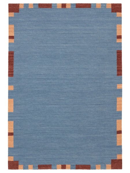 200x300 см, Индия, Современные, Wool, синий