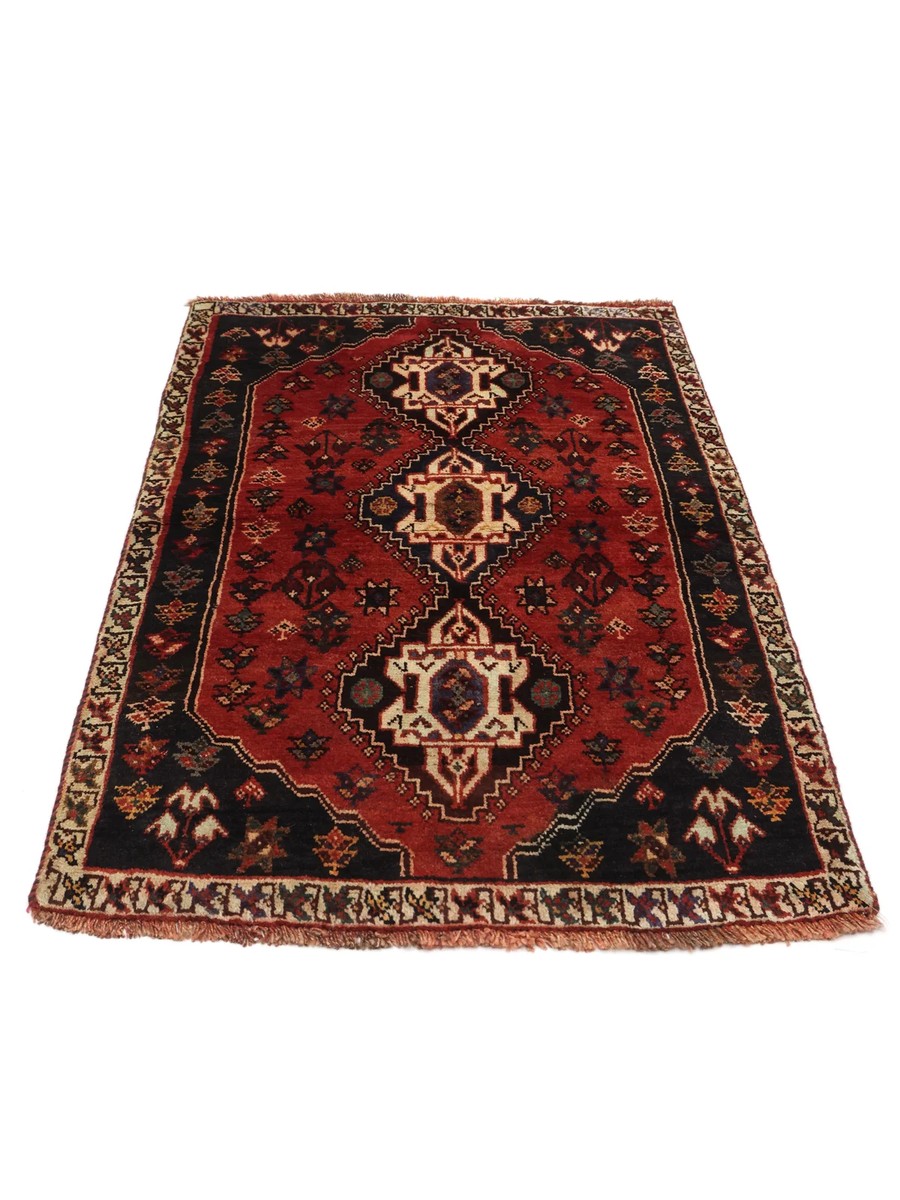 87x124 см, Иран, Кашкай, Wool, чёрный — вид 3