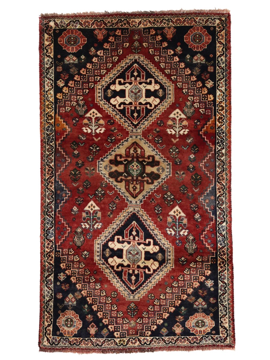 88x152 см, Иран, Кашкай, Wool, чёрный