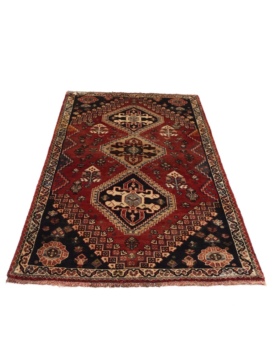 88x152 см, Иран, Кашкай, Wool, чёрный — вид 2