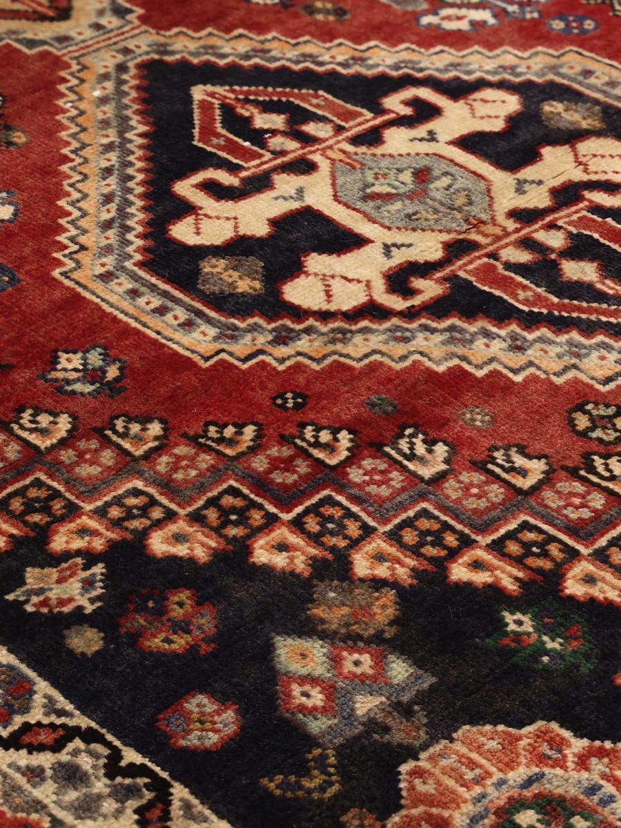88x152 см, Иран, Кашкай, Wool, чёрный — вид 4