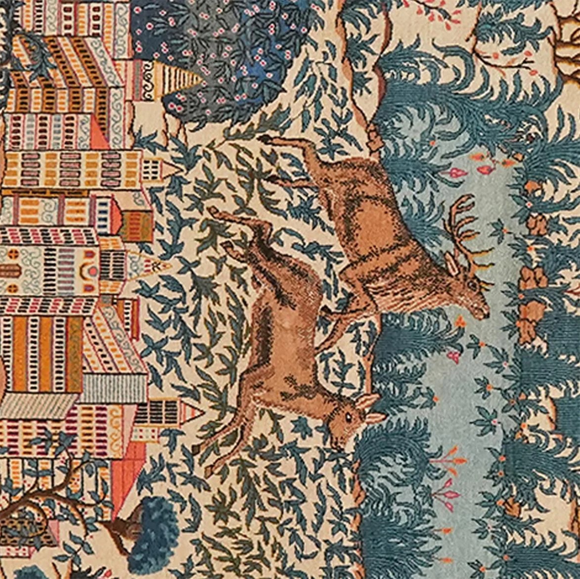 136x206 см, Иран, Кашан, Wool, чёрный — вид 2