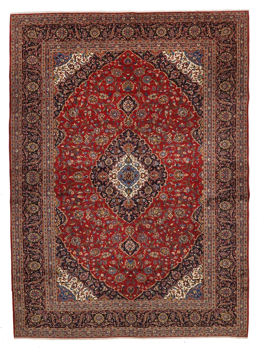 350x410 см, Иран, Кашан, Wool, красный